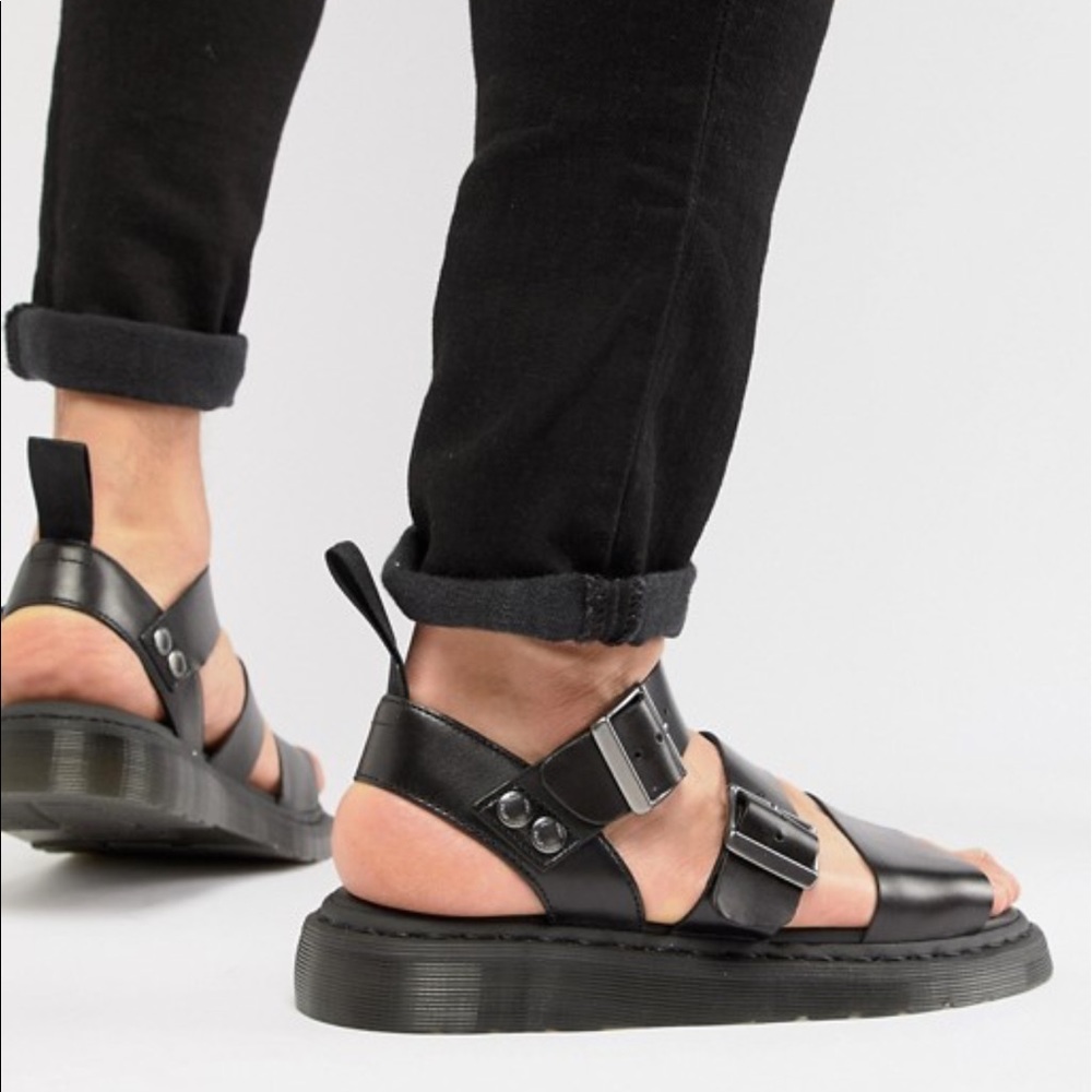 Dr Martens Gryphon Strap Sandals in Black
